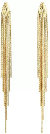 Amazon.com : gold long earrings