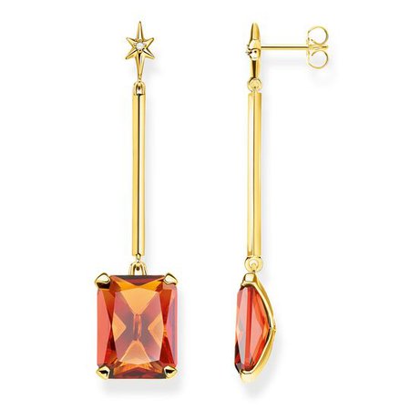 earrings Orange stone with star – H2071-971-8 – THOMAS SABO