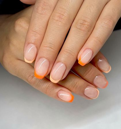 27+ Orange French Tip Nails That Will Turn Heads - Nail Designs Daily
