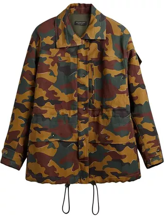Burberry Boyfriend Fit Camouflage Print Jacket - Farfetch