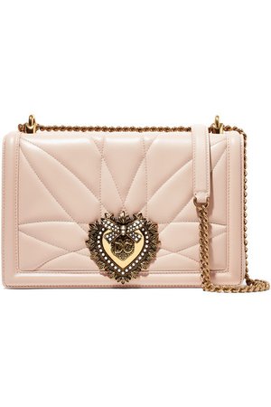 Dolce & Gabbana | Devotion embellished quilted leather shoulder bag | NET-A-PORTER.COM
