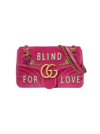 Gucci Fuchsia Pink GG Marmont Medium Shoulder Bag - Farfetch