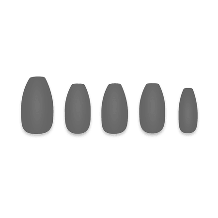 Marmalade Nails Nymeria | Grey Matte Coffin Press-on Nails