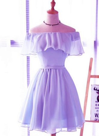 Off-The-Shoulder Lavender Dress