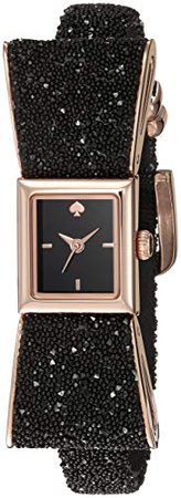 Amazon.com: kate spade new york Women's Kenmare Stainless Steel Quartz Watch with Leather Calfskin Strap, Black, 8 (Model: KSW1185): Kate Spade: Watches
