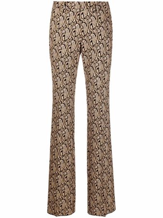 ETRO paisley-print high-waisted trousers - FARFETCH