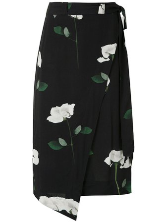 Shop Osklen Rose Glitch wraparound skirt with Express Delivery - FARFETCH