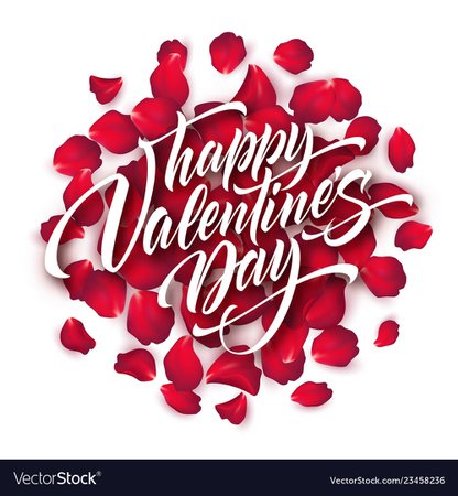Happy valentines day hand lettering modern Vector Image