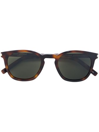 Shop brown Saint Laurent Eyewear D-frame tortoiseshell sunglasses with Express Delivery - Farfetch
