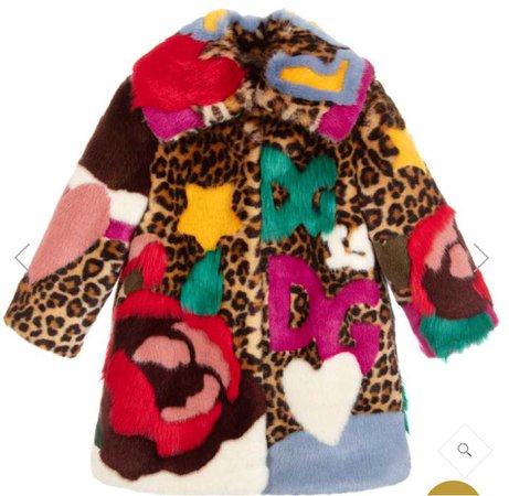 Dolce Gabbana little girls faux fur jacket