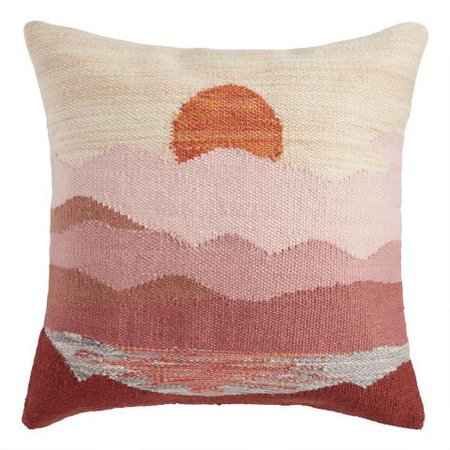 Warm Sunset Indoor Outdoor Throw Pillow | World Market