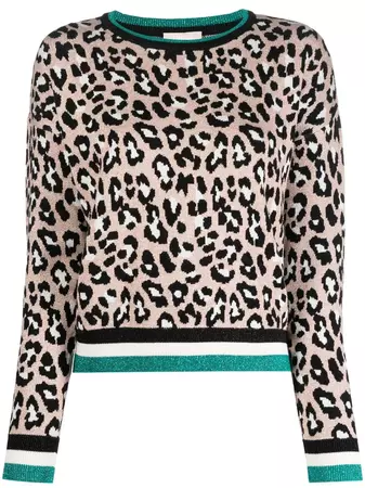 LIU JO Leopard intarsia-knit Jumper - Farfetch
