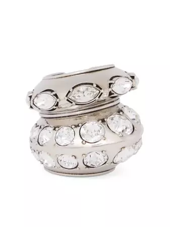 Alexander McQueen Accumulation crystal-embellished Ring - Farfetch
