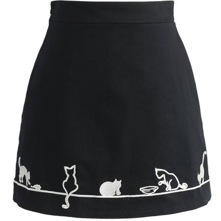 Woman Cat Skirt