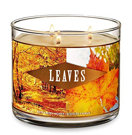 Amazon.com: Bath & Body Works 3-Wick Scented Candle in Leaves: Home & Kitchen