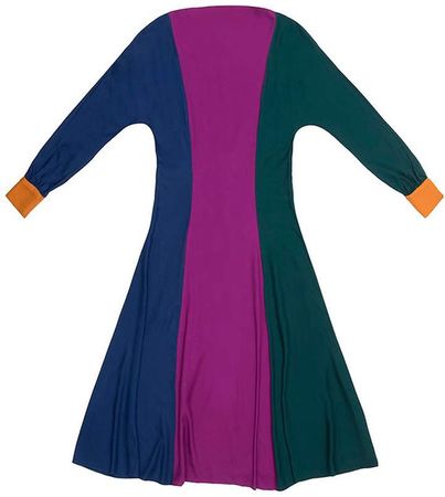 Tomcsanyi Margit Colour Block Midi Dress