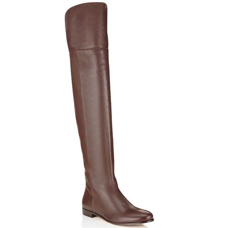 brown over knee boots