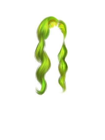 green hair transparent png wig