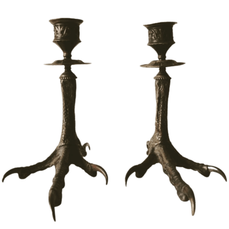 claw candle holders