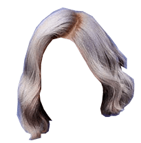 silver/gray hair