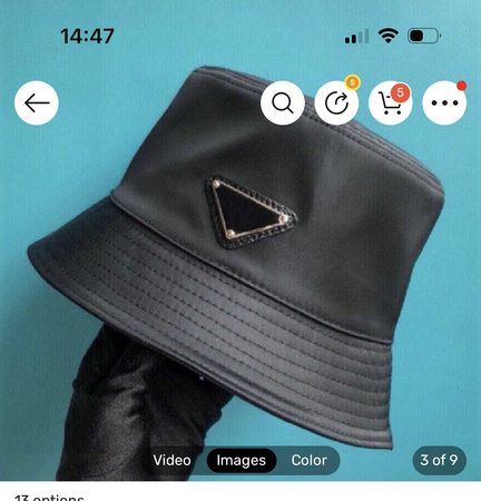 black bucket hat- saramart