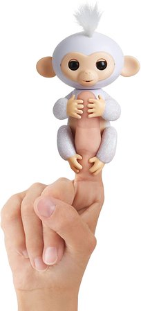 Amazon.com: Fingerlings Glitter Monkey - Sugar (White Glitter) - Interactive Baby Pet - By WowWee: Toys & Games