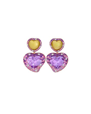 Margot McKinney Jewelry Hearts Desire Rose de France Amethyst Earrings