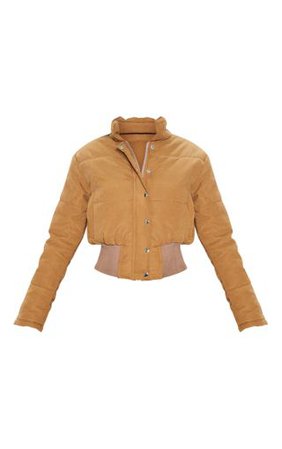 Tan Peach Skin Puffer | Coats & Jackets | PrettyLittleThing