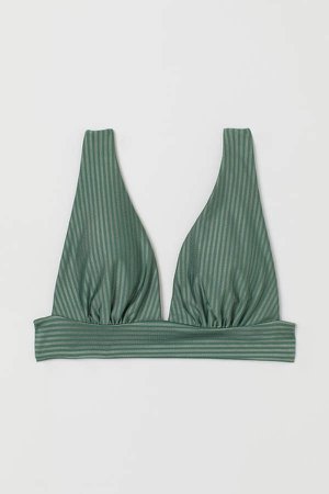Padded Triangle Bikini Top - Green