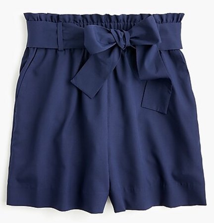 navy paperbag shorts