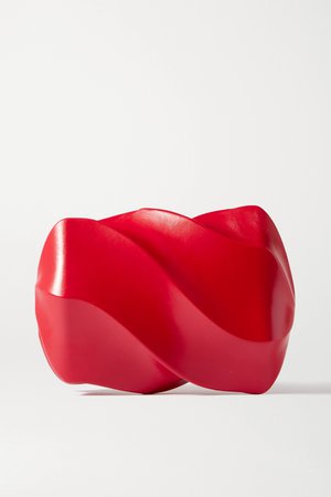 Red Candy leather clutch | Bottega Veneta | NET-A-PORTER