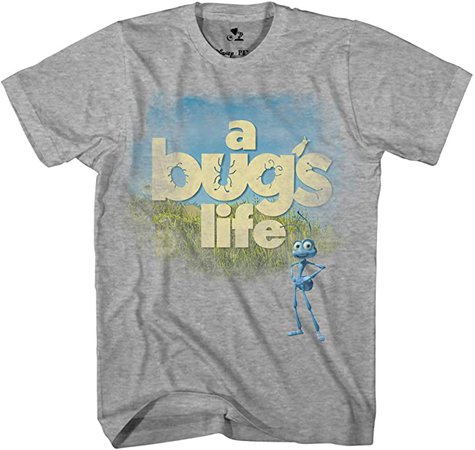 Amazon.com: Disney Pixar A Bug's Life Cover Classic Retro Vintage Movie Disneyland World Tee Funny Humor Men's Graphic T-Shirt (Heather Grey, Large): Clothing