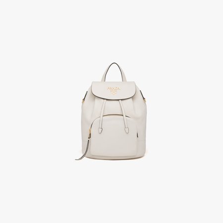 White Leather backpack | Prada