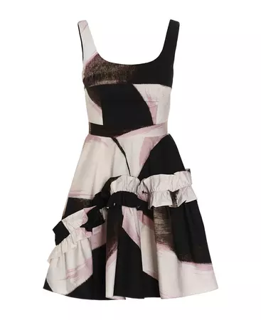 Alexander McQueen Flounced Print Dress | italist