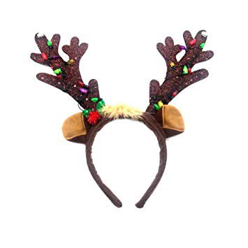 Christmas Hairband Light Up Children Christmas Reindeer Antlers Headbands Hair Hoop for Christmas Party Costume Brown, Accessories - Amazon Canada