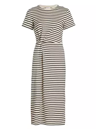 Shop Tanya Taylor Chandan Striped Midi-Dress | Saks Fifth Avenue