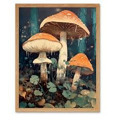 mushroom art framed - Google Search
