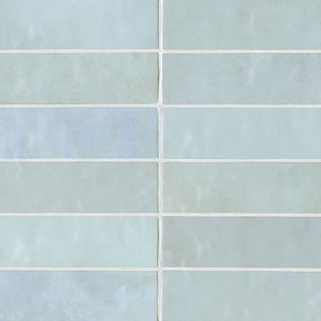 Cloe 2.5" x 8" Ceramic Tile in Baby Blue | Bedrosians Tile & Stone