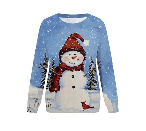 blue snowman sweater