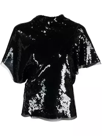 Rick Owens sequin-embellished Silk T-shirt - Farfetch