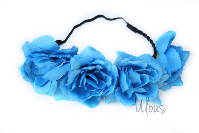 light blue flower crown