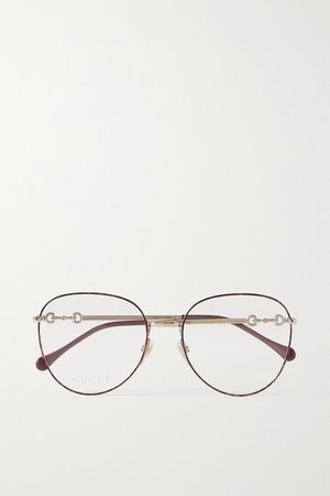 Tortoiseshell Round-frame gold-tone and tortoiseshell acetate optical glasses | Gucci | NET-A-PORTER
