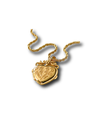 gold Heart Locket Necklace, Jardin French Necklace, Rococo Style Etsy