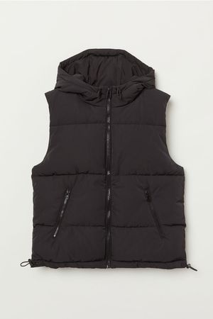 Padded Vest with Hood - Black - Ladies | H&M CA