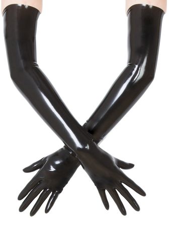 black latex gloves