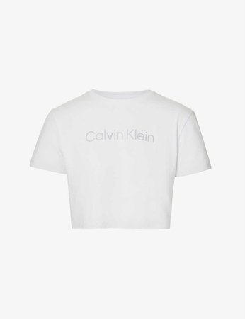 CALVIN KLEIN - Essentials logo-print stretch-cotton T-shirt | Selfridges.com