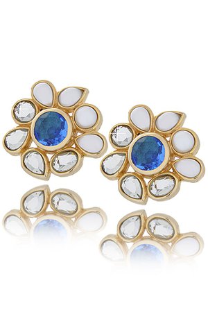 ISHARYA CRAZY Blue Flower Earrings – PRET-A-BEAUTE.COM