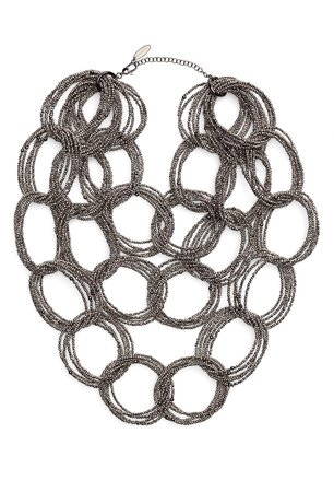 Monili Link Extra Long Multistrand Necklace