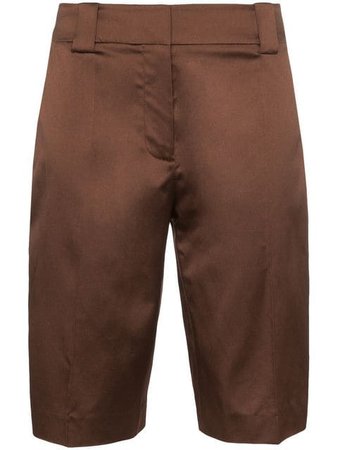 Prada Brown Knee-Length Shorts | Farfetch.com