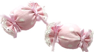 angelic pretty candy comb (2006) in pink polka dots